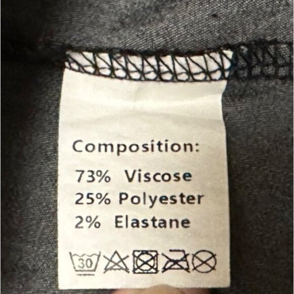 Women's Gray Button-Down Casual Shirt Viscose Polyester Blend Size XL - Picture 12 of 16